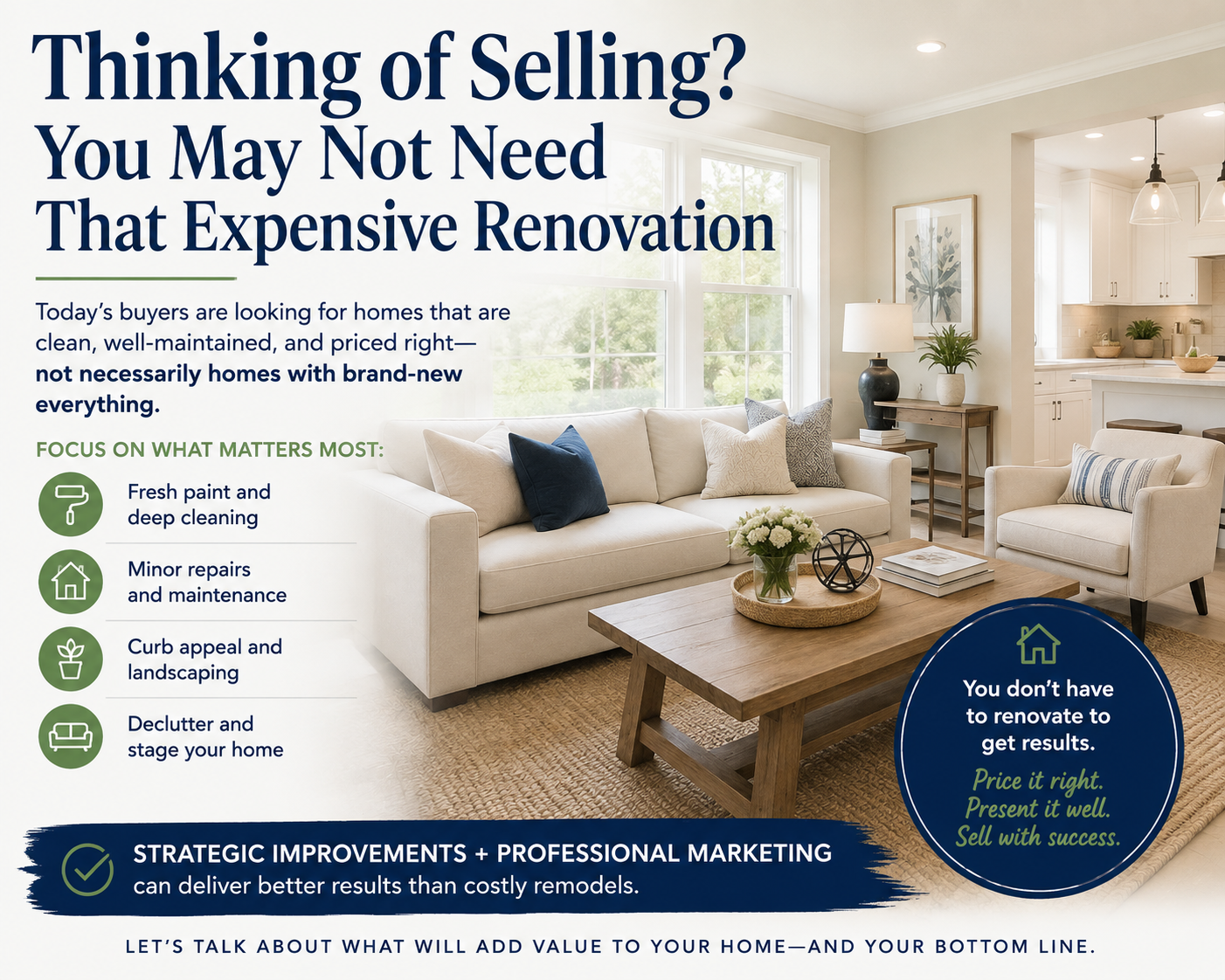 Thinking of Selling? You May Not Need That Expensive Renovation